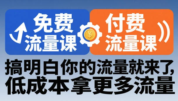 【精】拼多多免费流量课+付费流量课，搞明白你的流量就来了，低成本拿更多流量