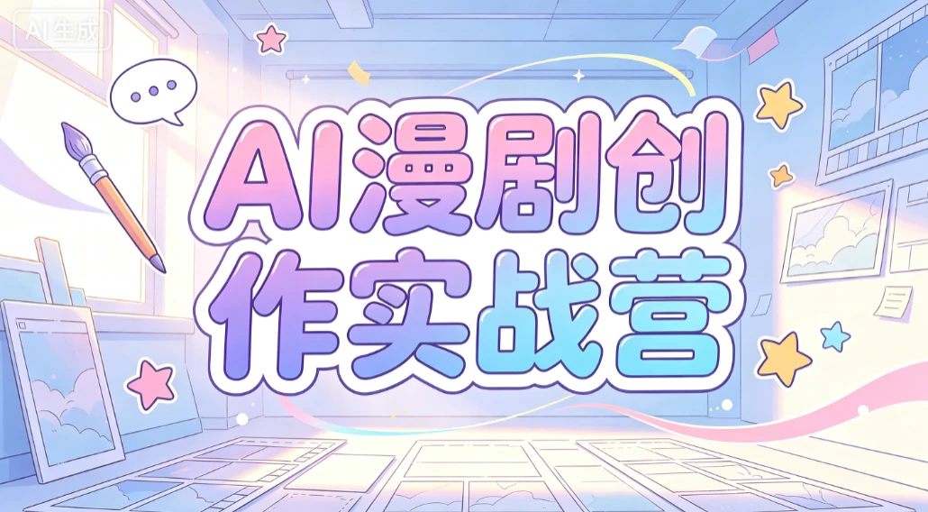 【精】AI漫剧创作实战营,剧本写了没人看?分镜画了不会动?这套课教你打通漫剧制作全链路,直接产出可传播成品 【精】AI漫剧创作实战营,剧本写了没人看?分镜画了不会动?这套课教你打通漫剧制作全链路,直接产出可传播成品