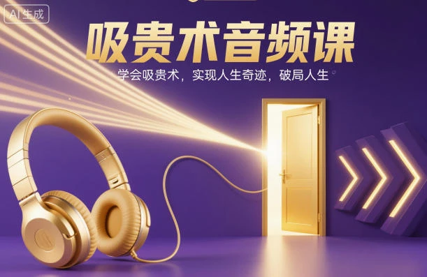 【精】吸贵术音频课，学会吸贵术，实现人生奇迹，破局人生