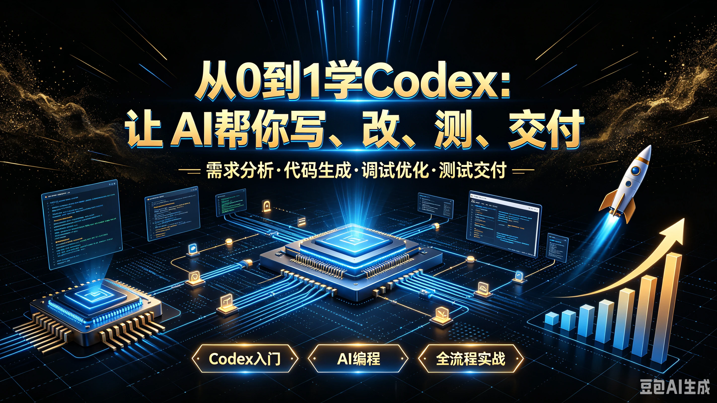 从O到1学Codex:上AI帮你写、改、测、交付，需求分析·代码生成·调试优化·测试交付一Codex入门、AI编程、全流程实战