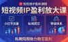 短视频IP盈利放大课：小红书流量+私域成交+带徒体系，私教陪跑助力稳定盈利
