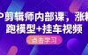 IP剪辑师内部课，涨粉跑模型+挂车视频(更新)
