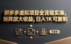 拼多多虚拟项目全流程实操，矩阵放大收益，日入 1K 可复制