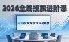 2026全域投放进阶课：杭州线下3天实战，千川投放细节SOP+复盘，撬动自然流量