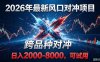 2026创业新风口！最新对冲！跨品种对冲！日收益2000-6000+