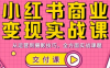 饭饭老师·小红书商业变现实战课