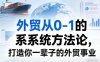 外贸从0-1的系统方法论，打造你一辈子的外贸事业