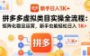 拼多多虚拟类目实操全流程：矩阵化稳定运营，新手也能轻松日入 1K+