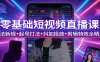 零基础短视频直播课：算法新规+起号打法+抖加投放+剪辑特效全精通