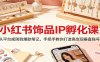 小红书饰品IP孵化课：从平台规则到爆款笔记，手把手教你打造高变现垂直账号