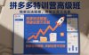 拼多多特训营高阶班，独家玩法赋能，突破运营天花板(更新26年5月29日)