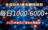 2026年新风口，每日收益1000-6000+绿色长期稳定