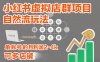 小红书虚拟店群项目，自然流玩法，批量自动化，稳定不费号，单账号的月利润2-4k，可多店矩阵