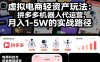 虚拟电商轻资产玩法：拼多多机器人代运营，月入1-5W的实战路径【揭秘】