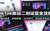 TikTok搬运二创运营全攻略：刷机登录、洗稿剪辑 、过中技巧，高效起号变现