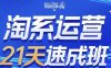 淘系运营21天速成班，0基础轻松搞定淘系运营，不做假把式，快速复制落地(更新26年2月)