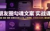 朋友圈勾魂文案实战课｜洗脑·悬疑·催眠·故事四大核心心法，吃透人性营销，实现朋友圈不销而售被动成交