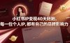 小红书IP变现40天陪跑，每一位个人IP，都有自己的品牌影响力