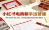 小红书电商新手运营课：账号注册养号全流程，类目选品铺货文案制作落地教程
