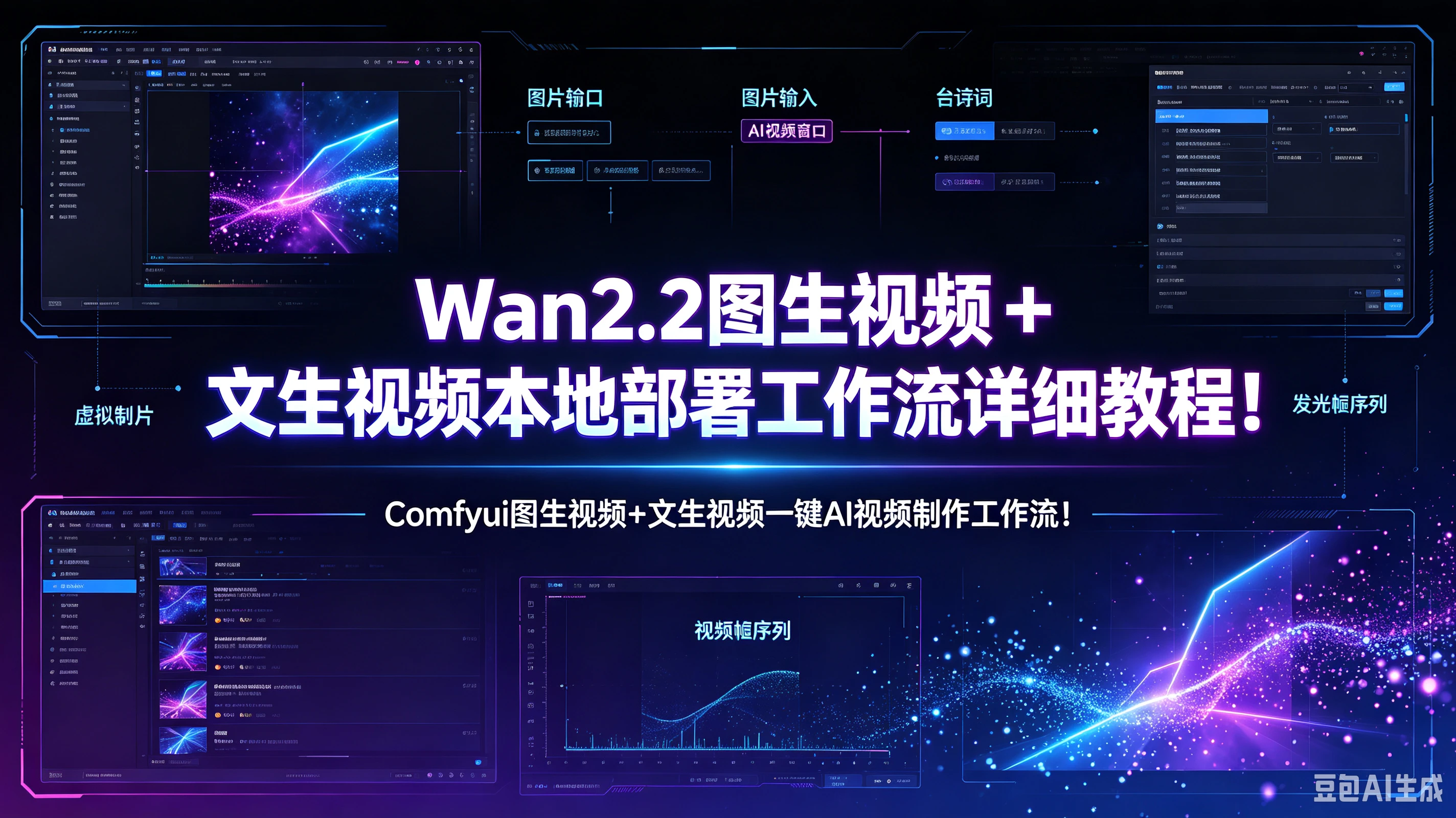 【精】Wan2.2图生视频 + 文生视频本地部署工作流详细教程!Comfyui图生视频+文生视频一键AI视频制作工作流!