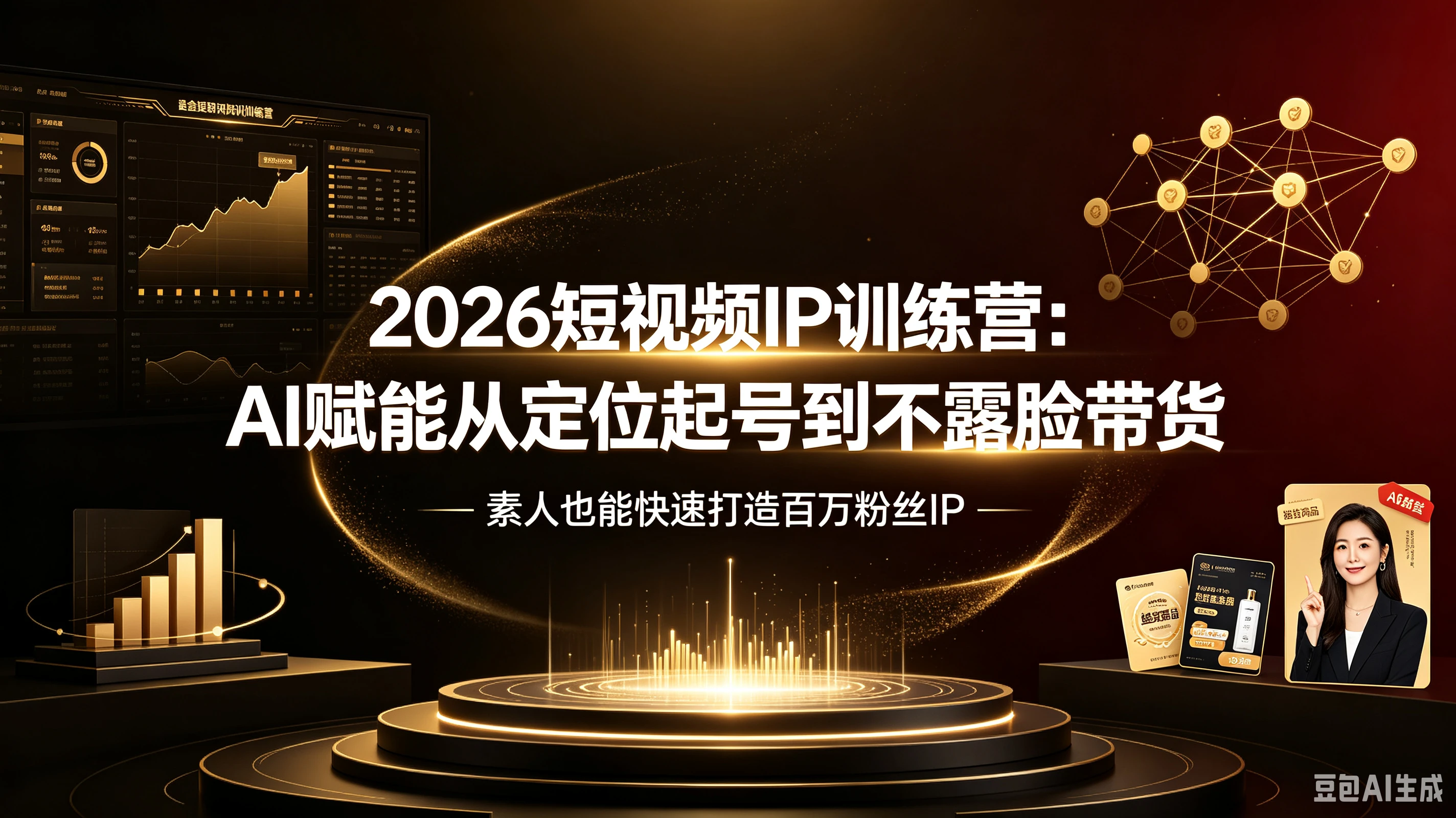 【精】2026短视频IP训练营:AI赋能从定位起号到不露脸带货,素人也能快速打造百万粉丝IP